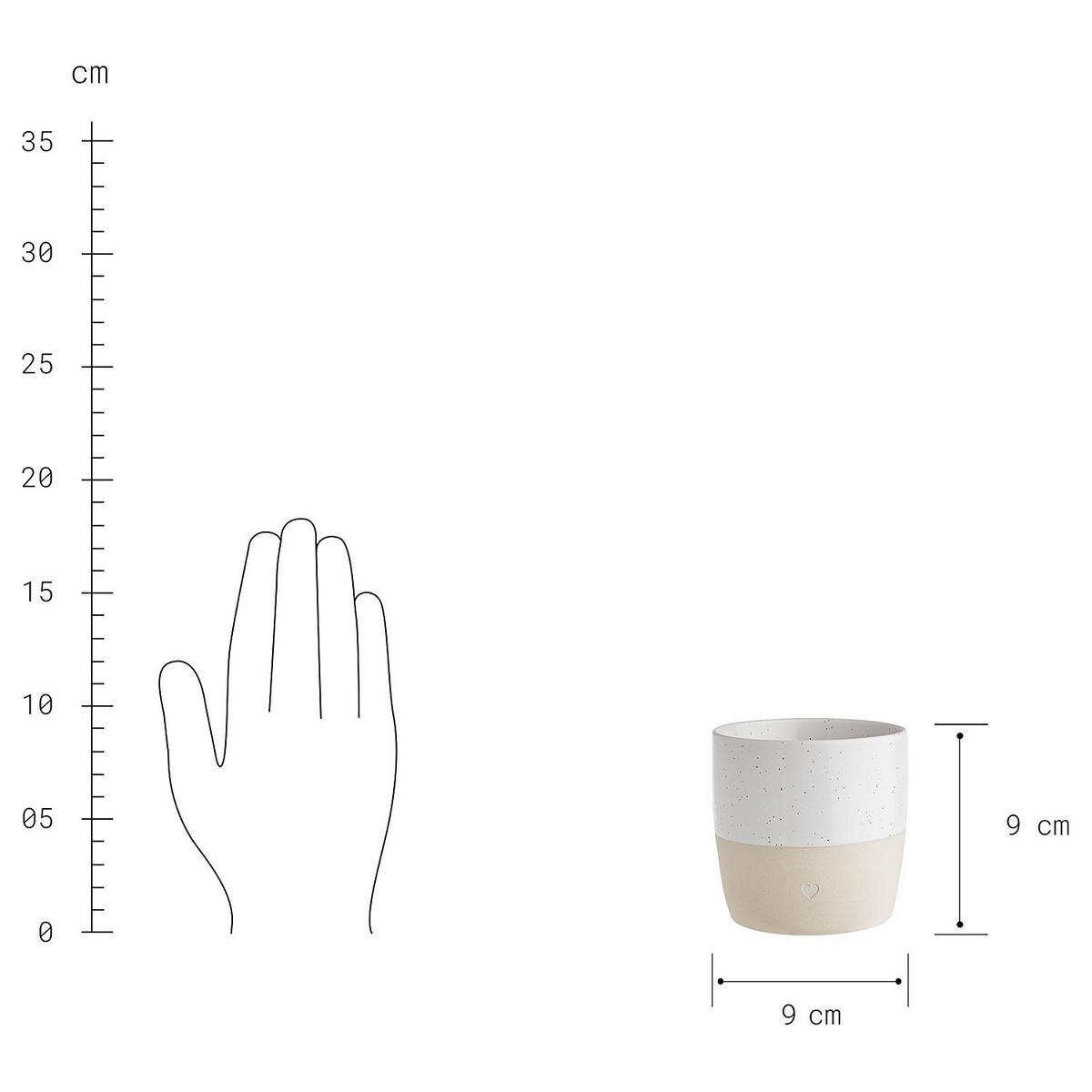 TASSE BECHER Me Time 350 ml - Weiß, Keramik (0.35L) - Butlers