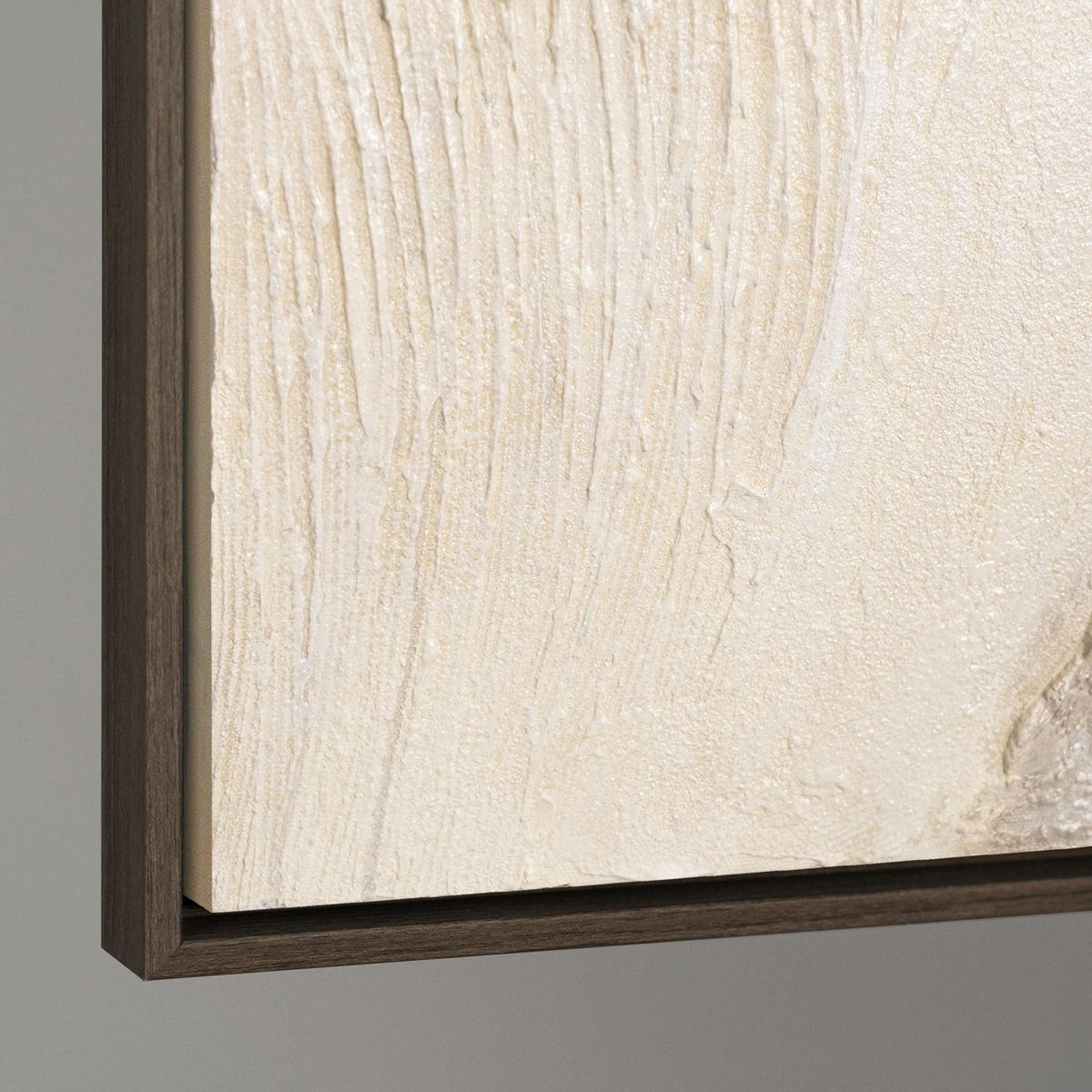 GEMÄLDE Spuren der Zeit Abstraktion Schattenfugenrahmen Grau 120x80 cm - Grau, Holz (120/4cm) - YS-art gallery