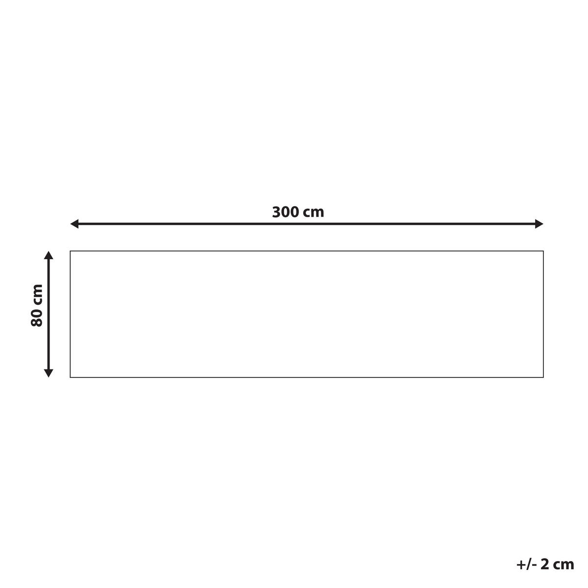 KOBEREC Černý/Béžový 80/300 cm Juta Amravati - béžová, textil (80/300cm) - Beliani
