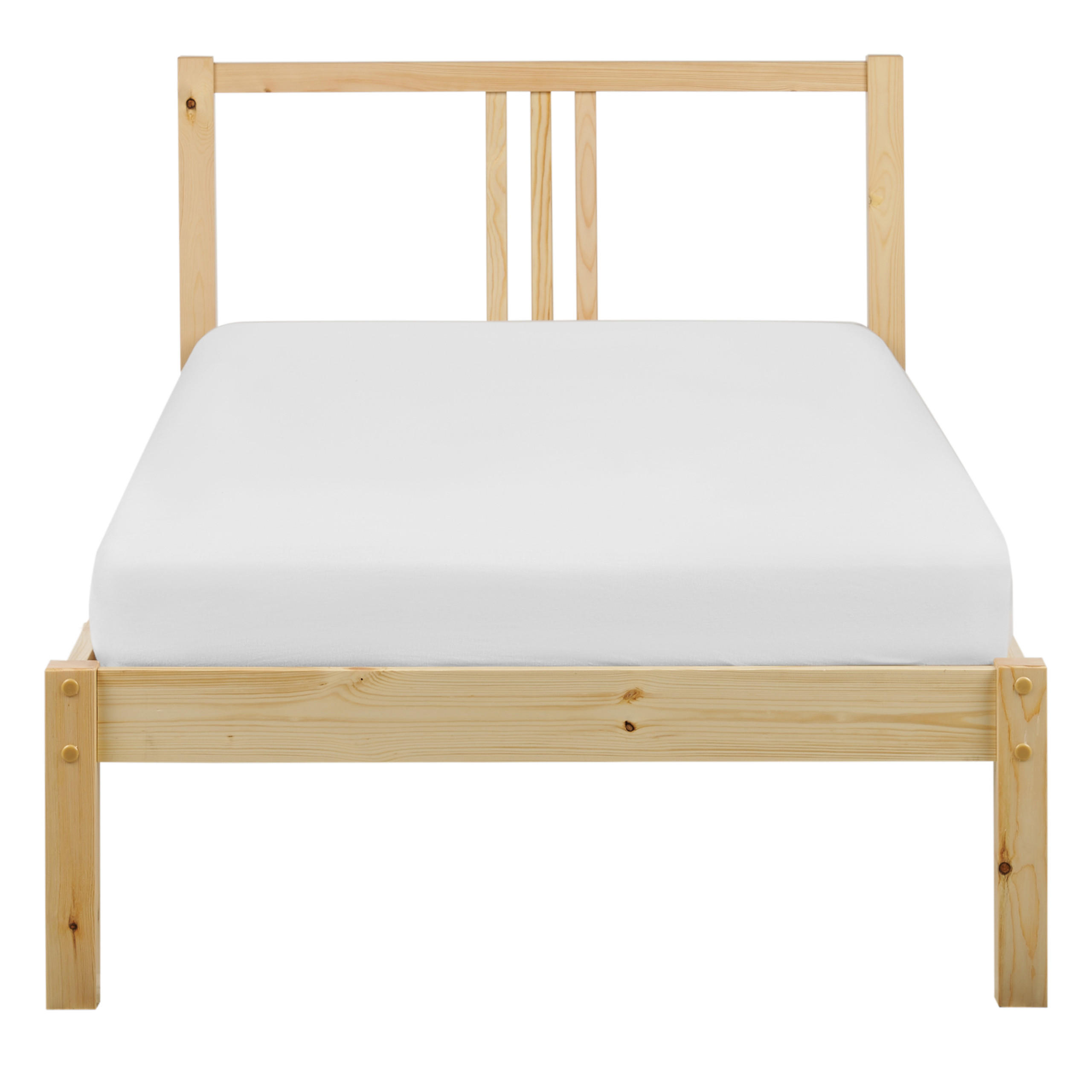 BETT mit Lattenrost 90x200 cm Heller Holzfarbton Vannes - Hellbraun, Holz (90/200cm) - Beliani