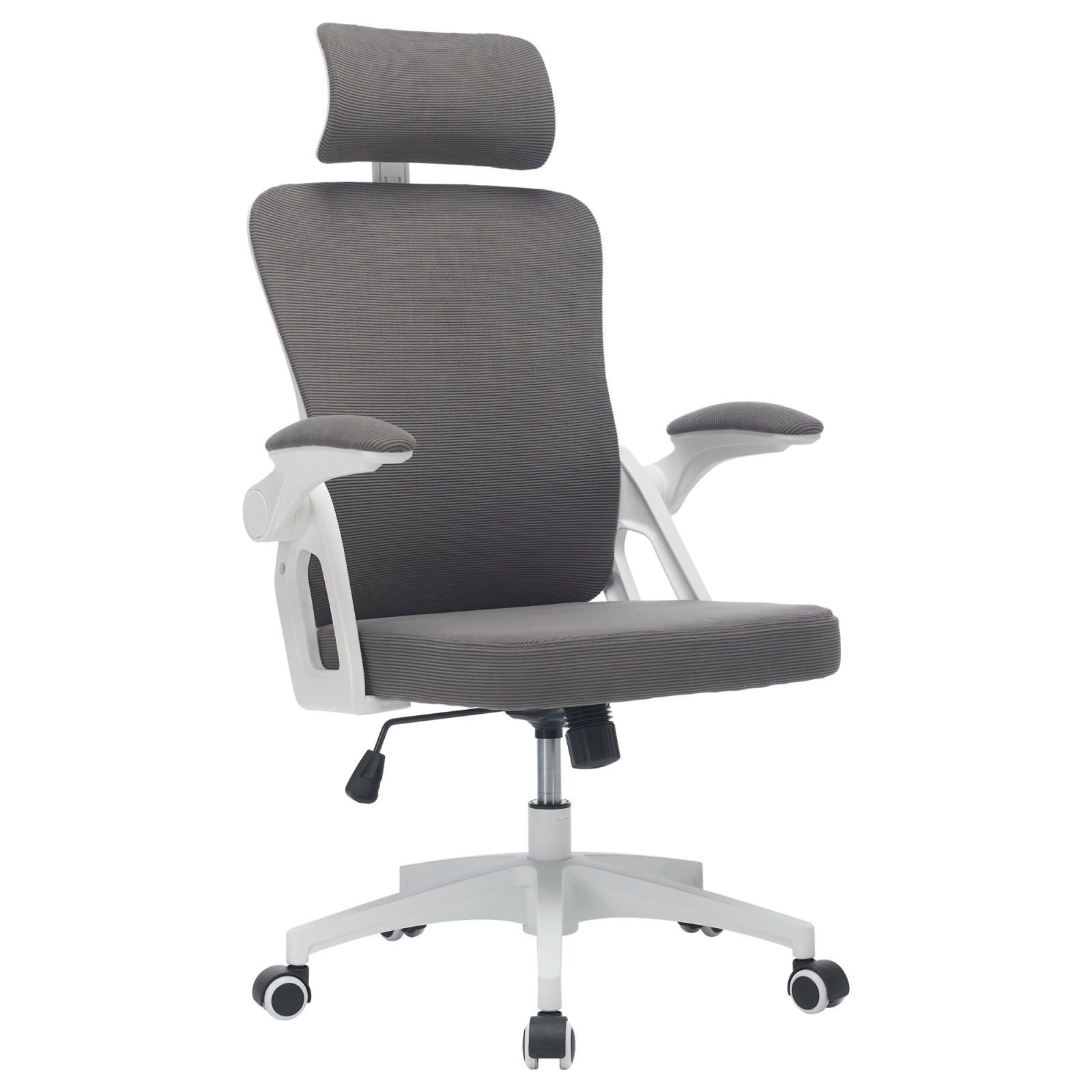 SHOPENTRA ERGONOMICKÉ otočné židle s bederní opěrkou ze síťoviny a opěrkou hlavy, černé