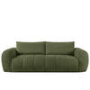 EINZELSOFA LIRA, Olivgrün, Bouclé - Olivgrün, Holz/Holzwerkstoff (256/84/112cm) - KONSIMO®
