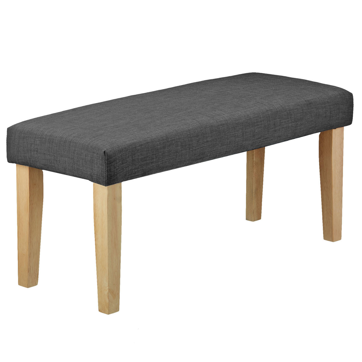HOCKERBANK in Polyester 103/41/47 cm in Anthrazit - Braun, Textil (103/47/41cm) - Homestyle4u