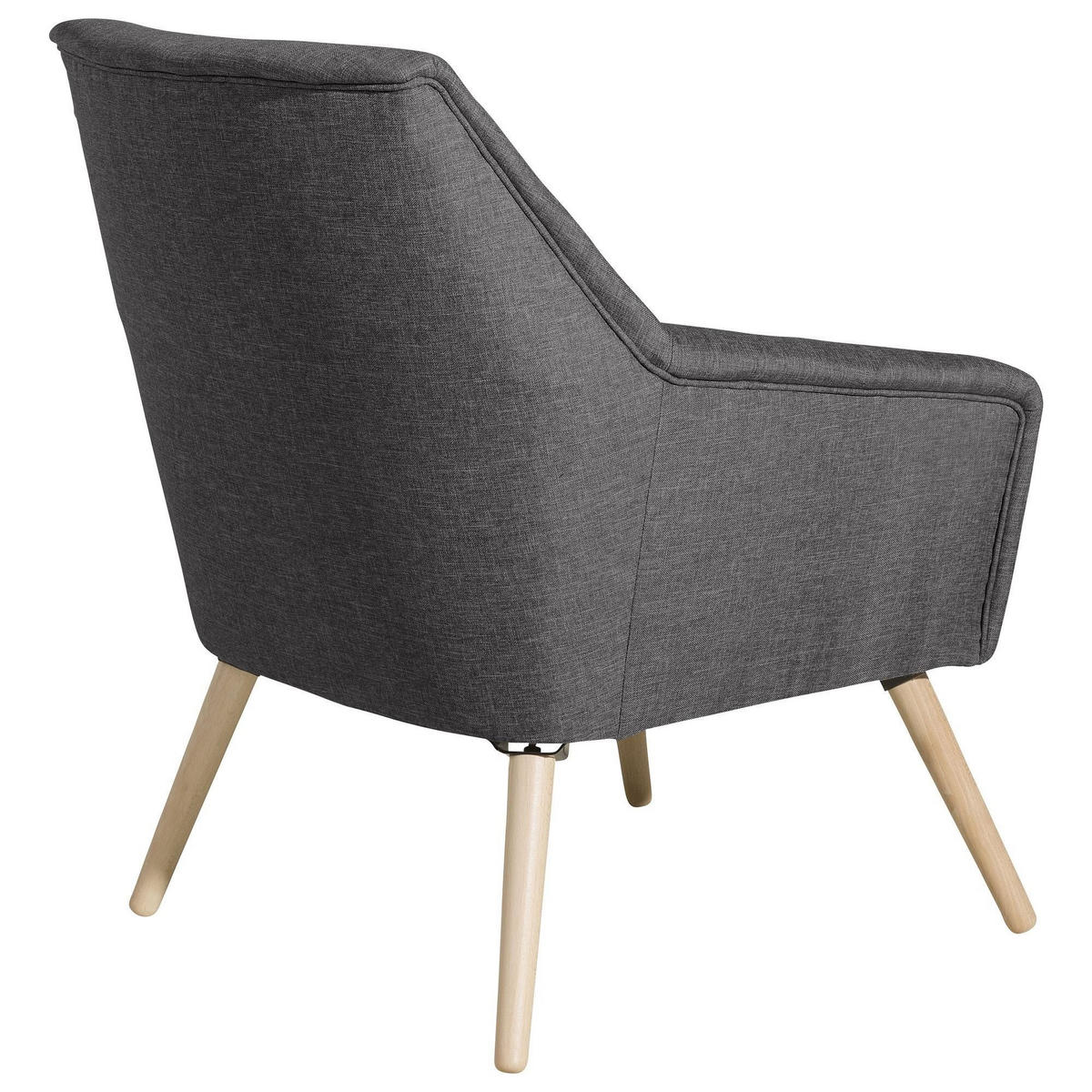 SESSEL Kachka Bezug Flachgewebe Buche natur / anthrazit - Anthrazit, Kunststoff (67/81/71cm) - 58aufmkessel