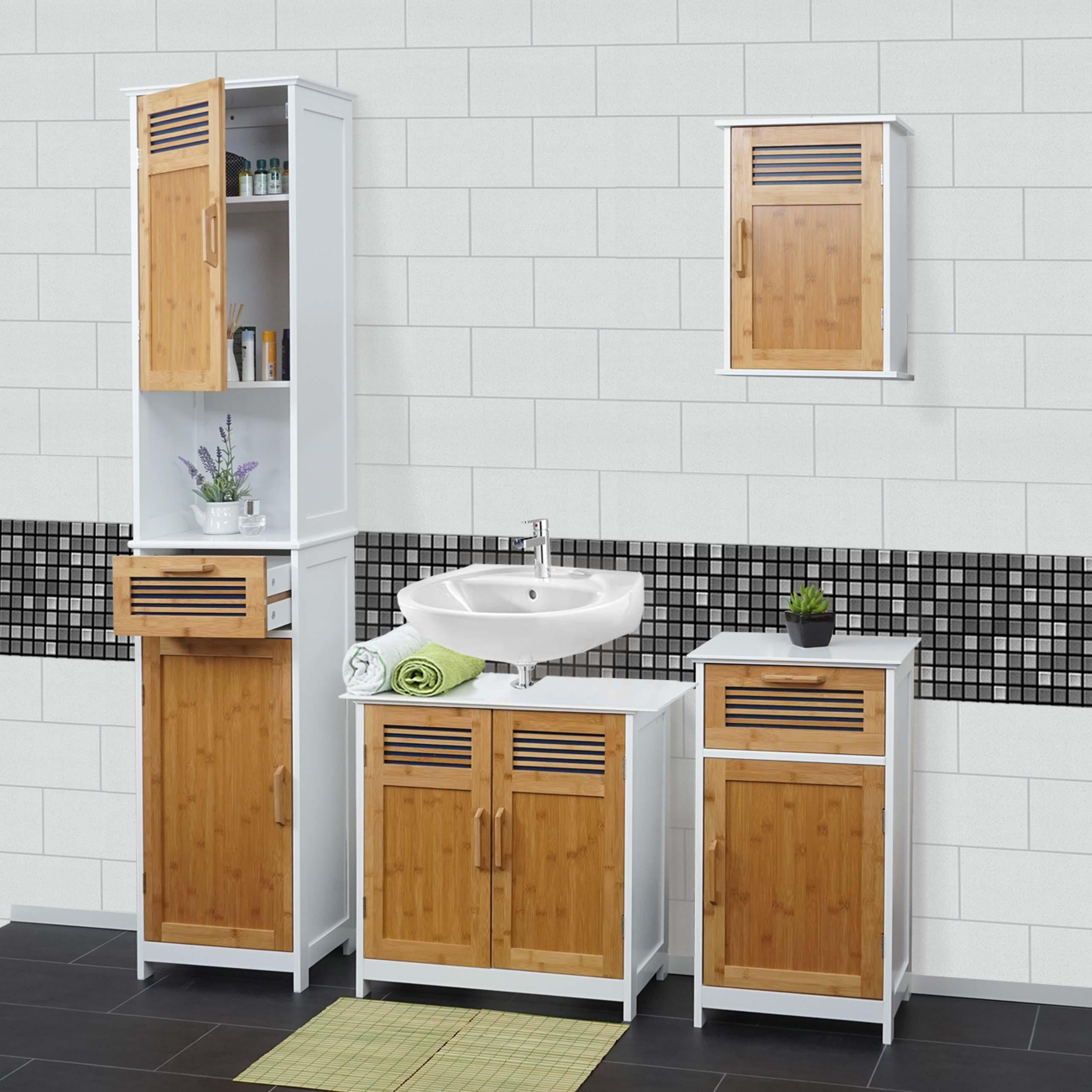 BADMÖBEL Braun 4-tlg.-Set - Braun, Holz (40/180/31cm) - MCW
