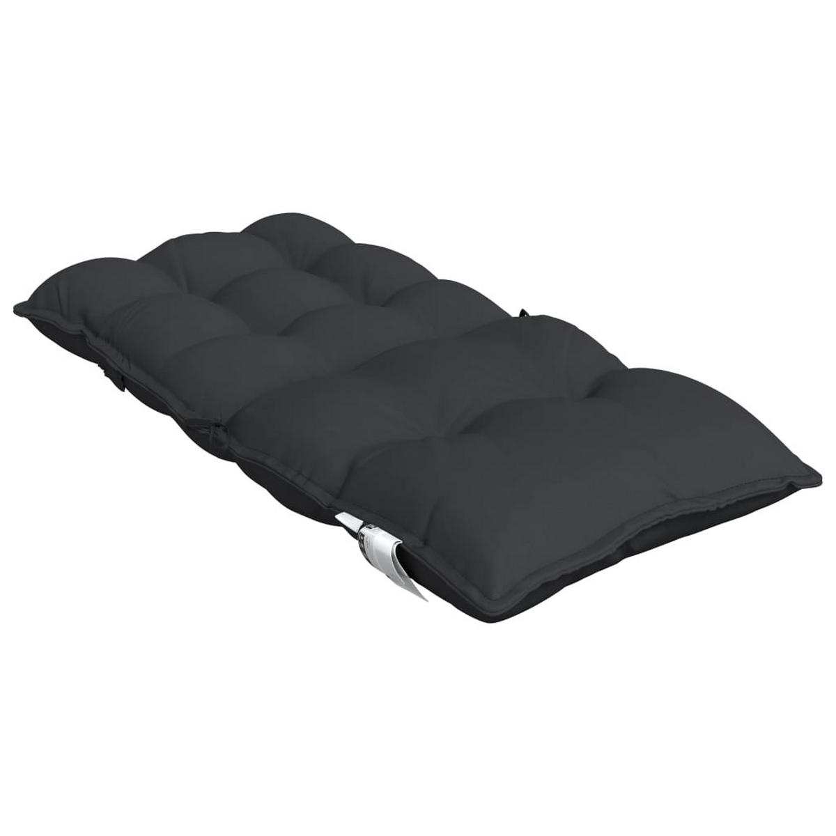 NIEDRIGLEHNER-AUFLAGEN 4 Stk. Schwarz Oxford-Gewebe - Schwarz, Textil (50/7/100cm) - vidaXL