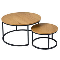 COUCHTISCH ELEGANCE Wildeiche Natur, Schwarz 80 cm - Braun, Holz (80/80/45cm) - riess-ambiente