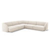 WENDBARES-ECKSOFA Miley aus Samt leichtes beige 5 Sitzplätze - Beige, Textil (255/255cm) - Micadoni