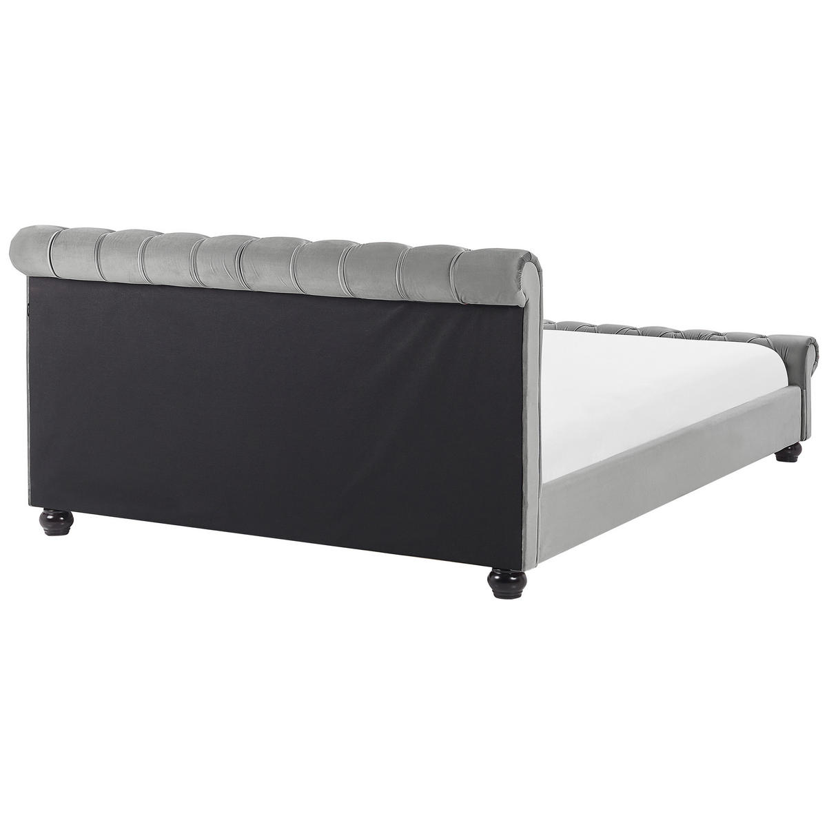 POLSTERBETT 180/200 cm Hellgrau Avallon - Hellgrau, Textil (180/200cm) - Beliani