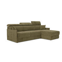 ECKSOFA Miryam - Grün, Metall (252/98cm) - Divani.store