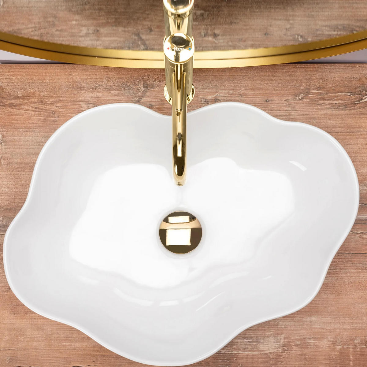 AUFSATZWASCHBECKEN PEARL WHITE 50,5/38/13,5 cm - Weiß, Keramik (50.5/13.5/38cm) - REA