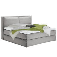 BOXSPRINGBETT mit Kopfteil - Premium - Grau, Textil (180/200cm) - home24