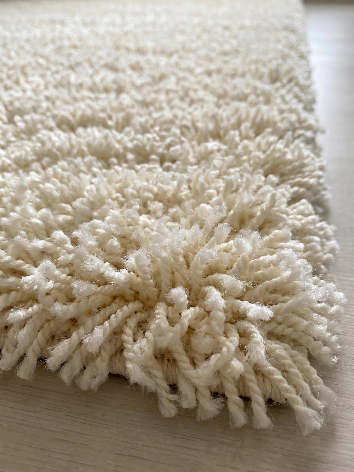 TEPPICH Wohnzimmer Hochflor Einfarbig Weich Flauschig Waschbar Rund Creme 200x200 cm – RHEIN - Beige, Textil (200/200cm) - KADIMA DESIGN