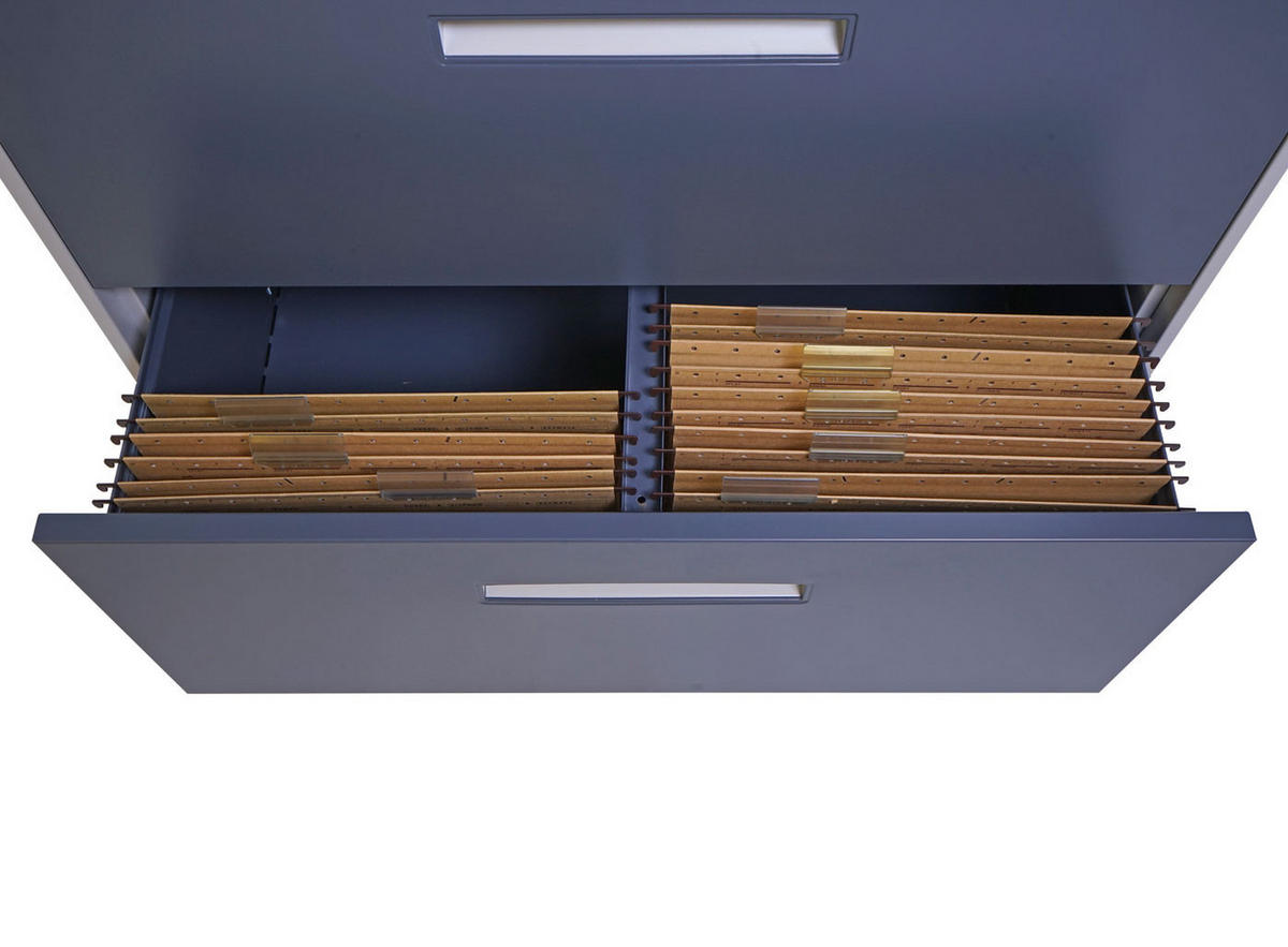 HÄNGEREGISTERSCHRANK Hellgrau - Hellgrau, Metall (76/132/46cm) - MCW