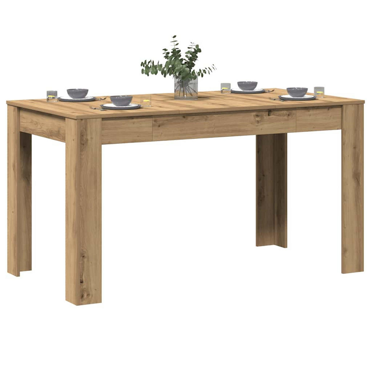 ESSTISCH Artisan-Eiche 140/74,5/76 Cm Holzwerkstoff - Hellbraun, Holzwerkstoff (140/74.5/76cm) - vidaXL