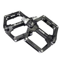 FAHRRADPEDALE Mountainbike-Pedale Aluminium-Legierung 9/16 Zoll Sealed Bearing Anti-Rutsch Schwarz - Schwarz, Metall (9/2.7/10.2cm)
