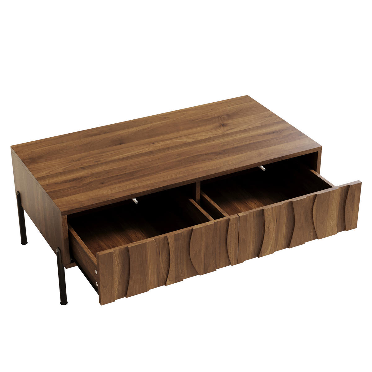 COUCHTISCH Retro 105cm modern Wohnzimmer Tisch - Naturfarben, Holzwerkstoff (105/55/41cm) - FLIEKS