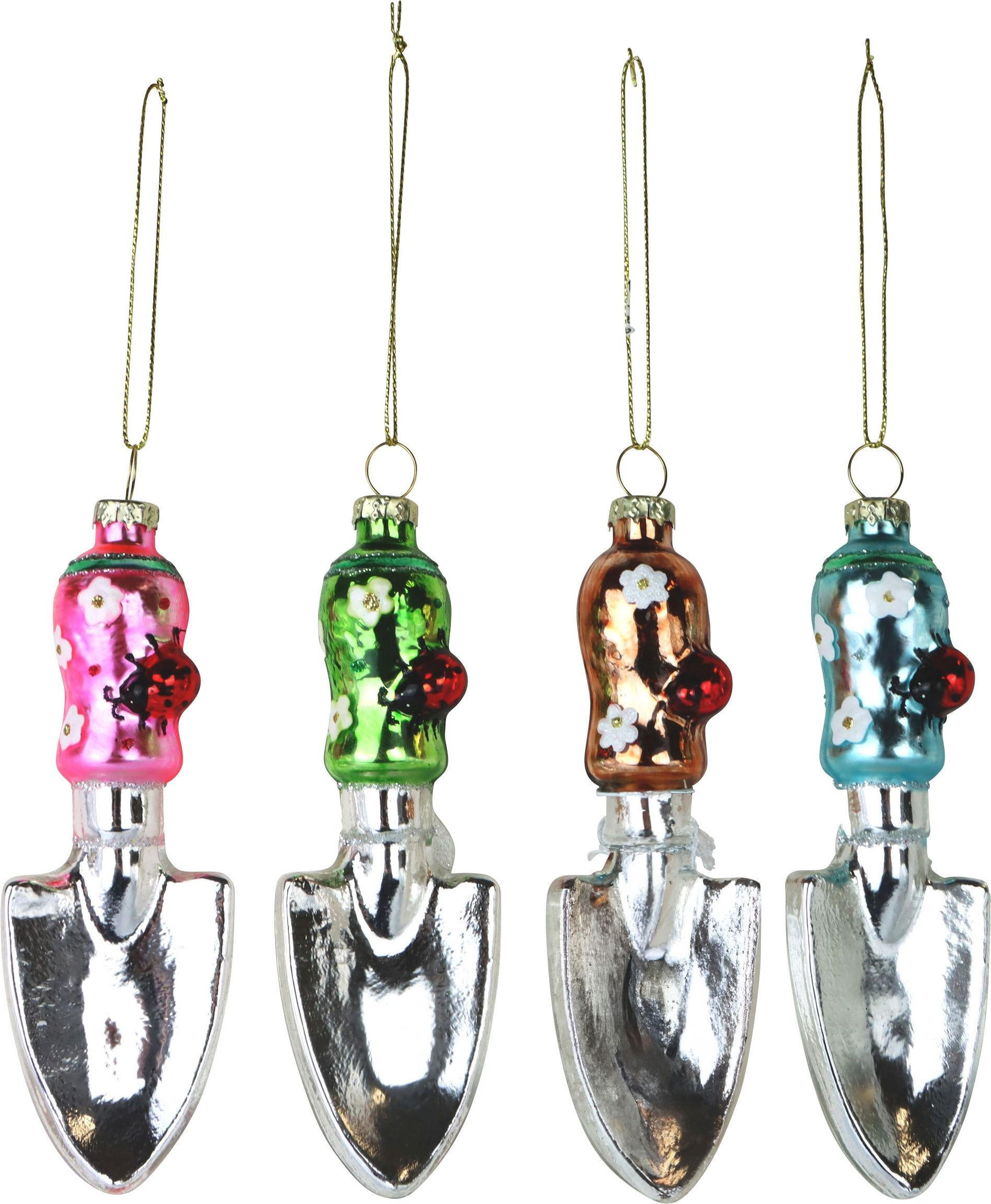 GLASSCHMUCK Gartenschaufeln 4-tlg. - Multicolor, Glas (3.5/11.5/2.3cm) - FURNARO