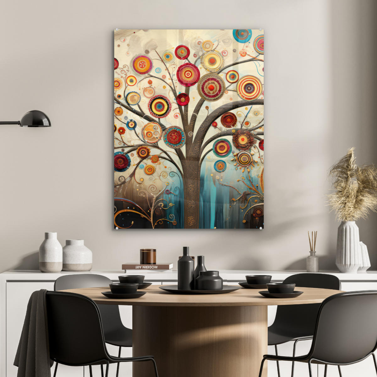 OBRAZ NA AKRYLOVOM SKLE Strom - Strom života - Farba 60x80 cm - hnedá, sklo (60/80cm) - MuchoWow