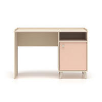 PSACÍ STŮL Alycia Béžová - Korálově růžová - Efekt dřeva - růžová, dřevo (120/80/58cm) - Petits-meubles