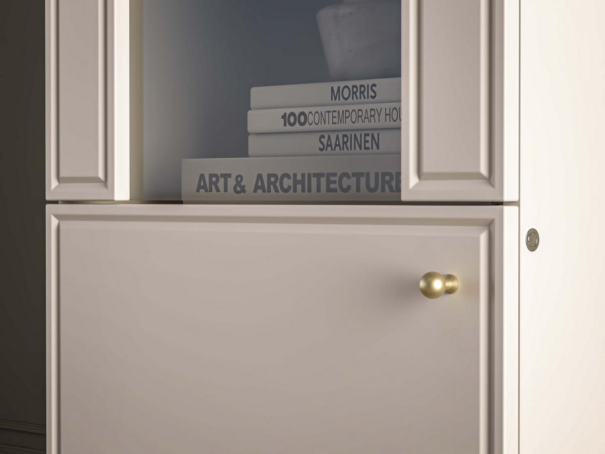 VITRINE – 54 cm – Sandro – Sandfarben - Sandfarben, Holzwerkstoff (54/190/40cm) - hi-markt