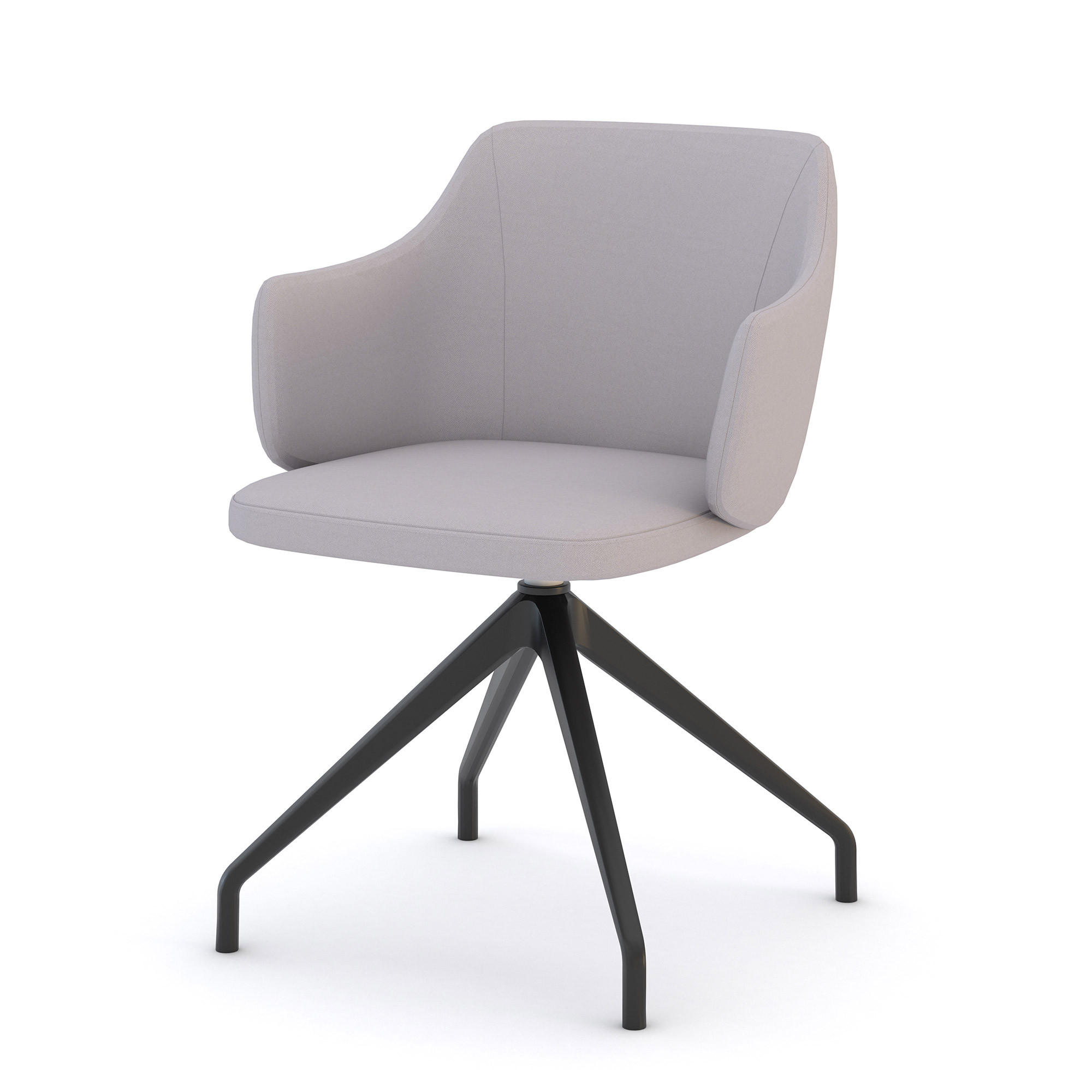 SCHALENSTUHL Consento Triest gepolstert Hellgrau - Hellgrau, Textil (56/79/58cm) - ASSMANN