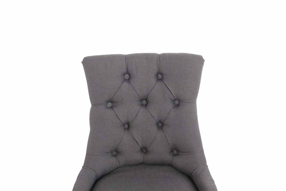 WOHNZIMMERSTUHL Stoff dunkelgrau - Dunkelgrau, Holz/Textil (55/92/58cm) - CLP