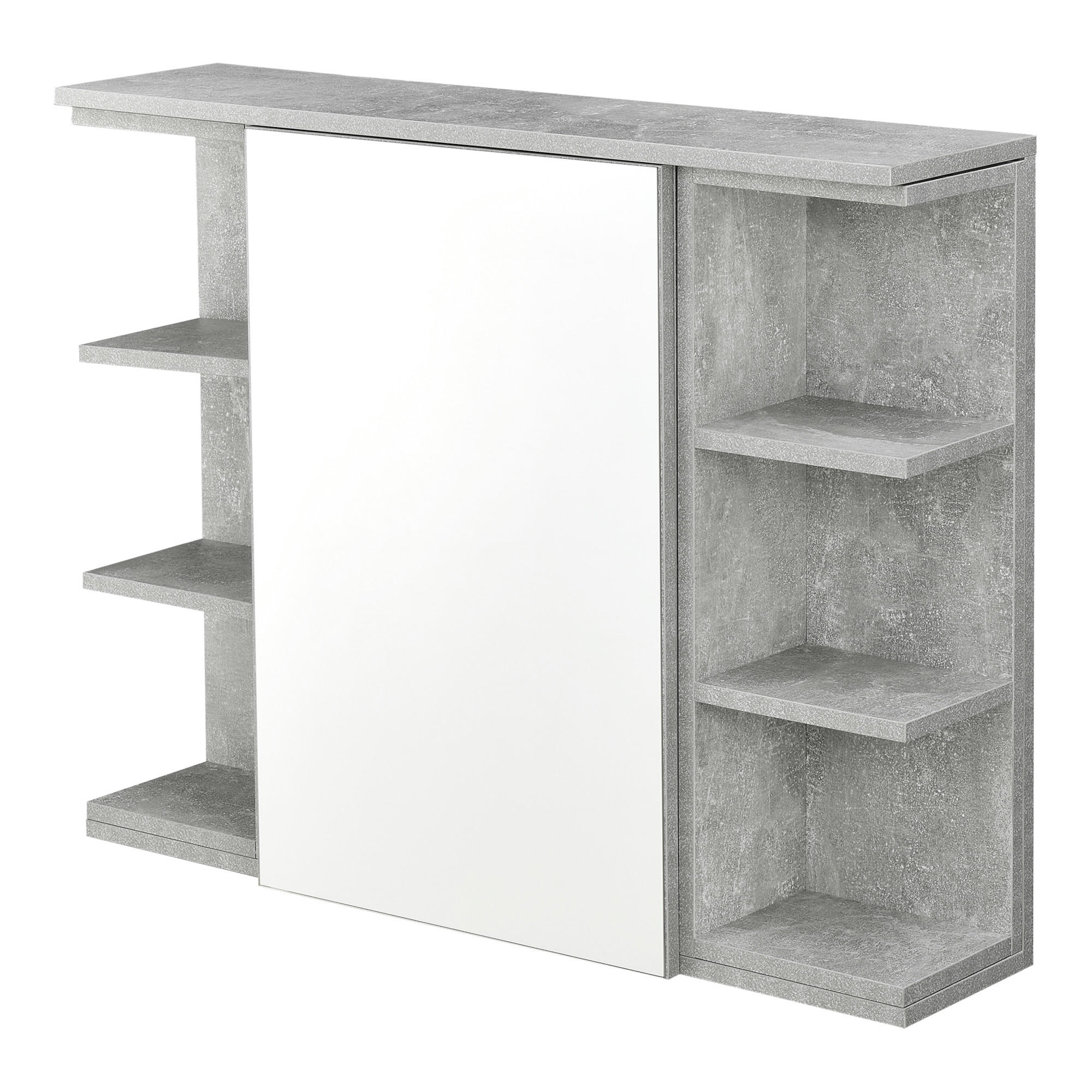 SPIEGELSCHRANK Harstad - Grau, Holzwerkstoff (80/64/20cm) - [en.casa]