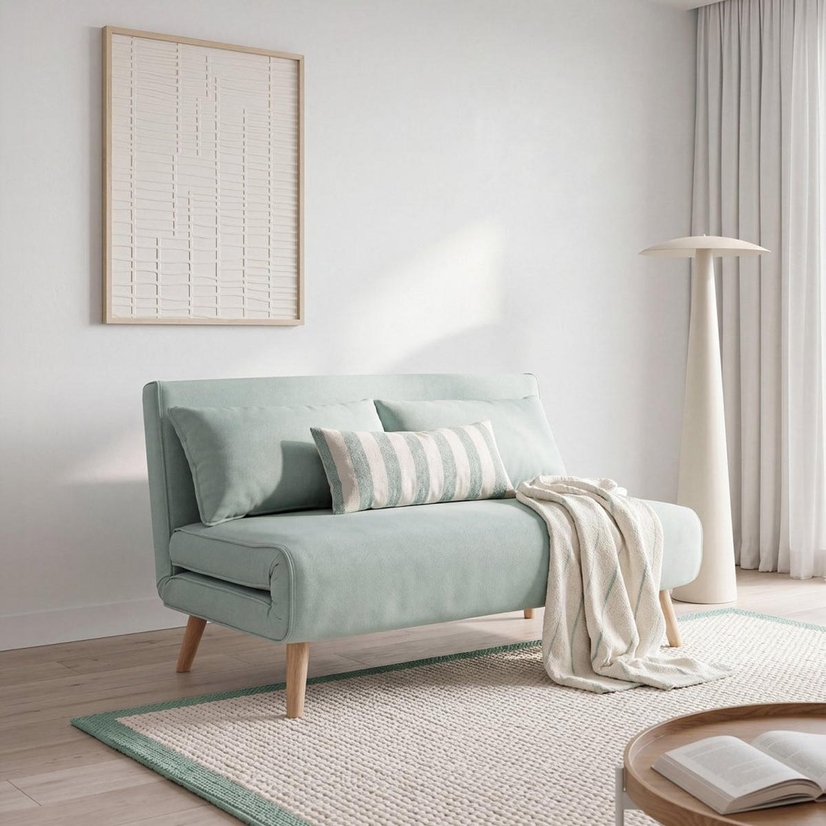 SCHLAFSOFA Noa Grün 117 cm x 79 cm - Grün, Textil (117/79/75cm) - Klast Home