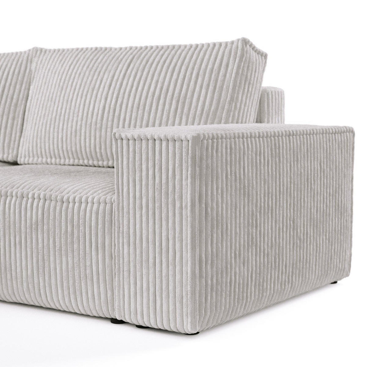 ROHOVÁ SEDAČKA CAVO, textil, Šedá - šedá/černá, dřevo/kompozitní dřevo (255/148cm) - AltaBeds