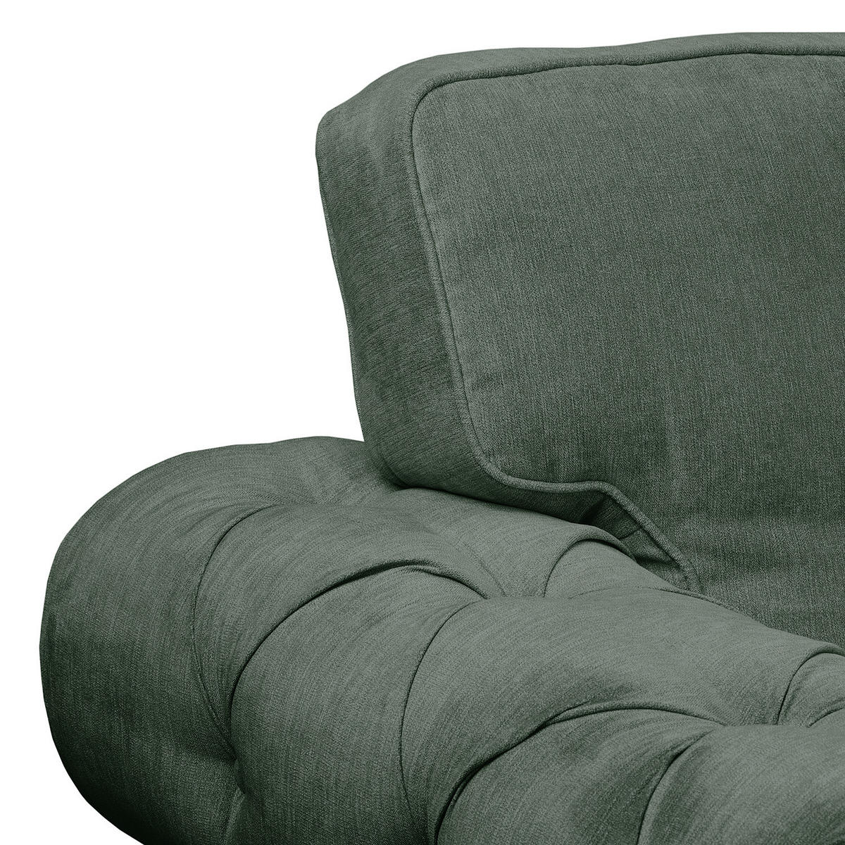 ECKSOFA mit Longchair - Microfaser - Olivgrün, Textil (302/166cm) - home24