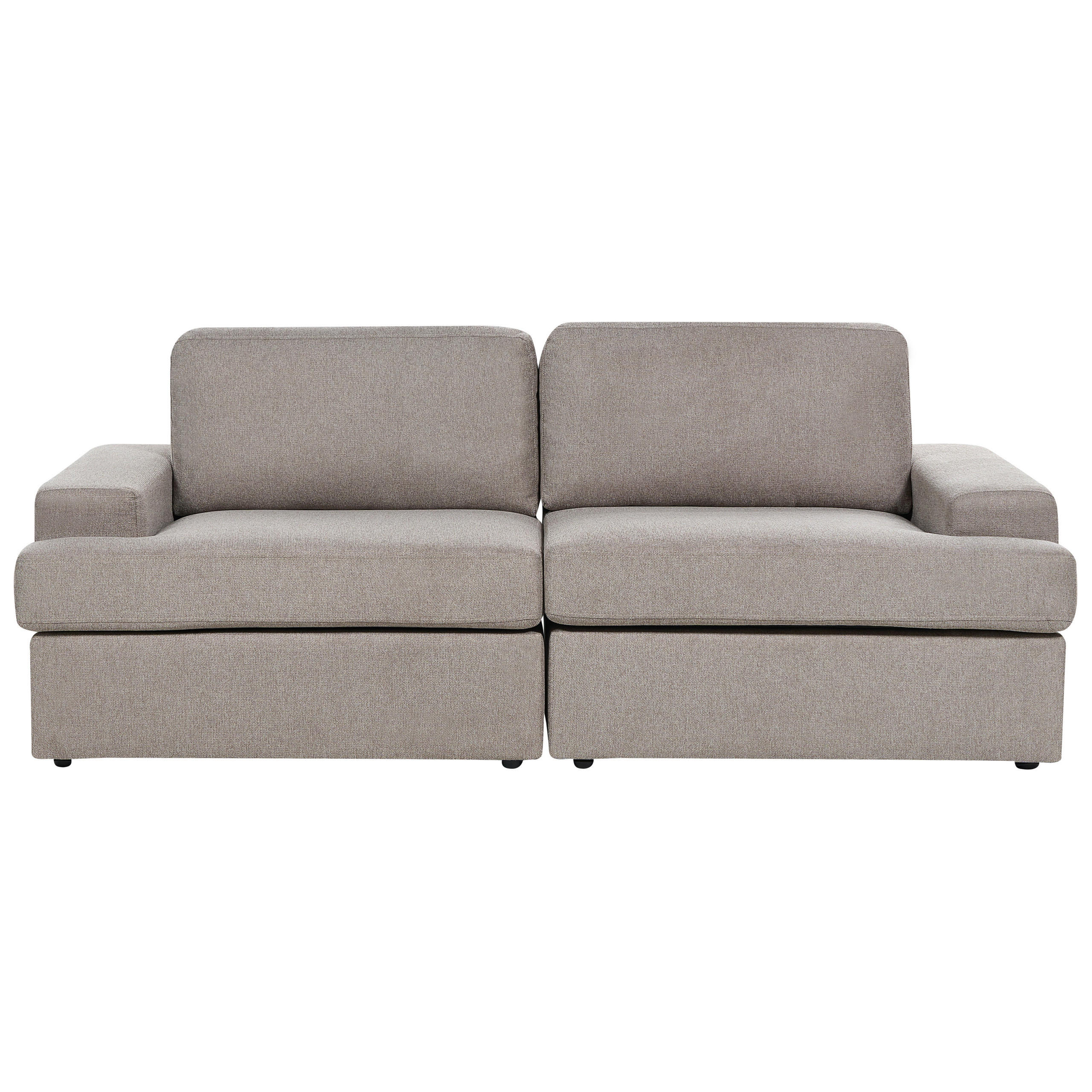 SOFA-SET 5-sitzer taupe Alla - Braun, Textil (112/112/208cm) - Beliani