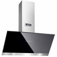 DUNSTABZUGSHAUBE AT 9440 Eco 90 cm Schwarz - Schwarz, Glas/Metall (90/78/40.8cm) - Kaiser Küchengeräte