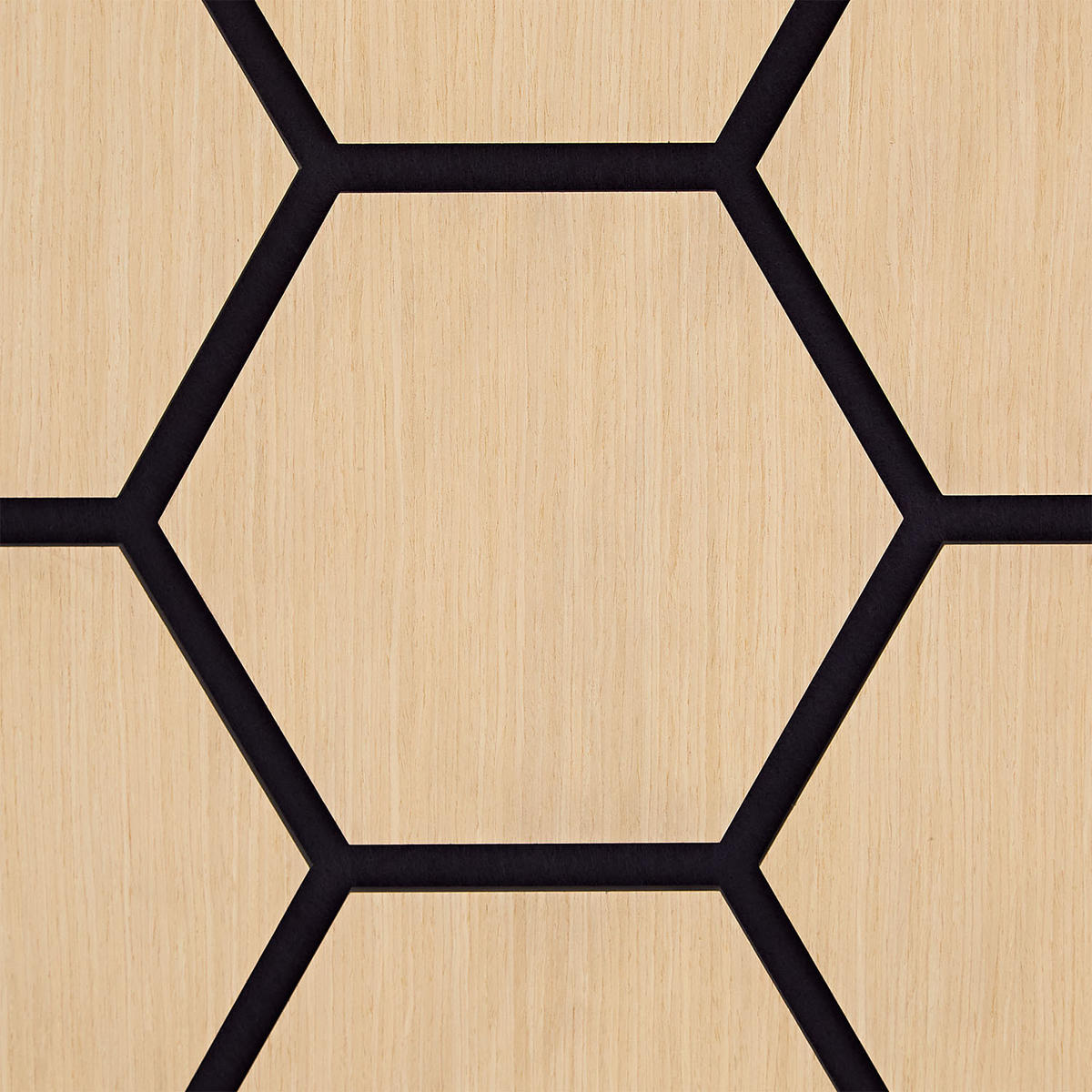 AKUSTIKPANEEL Hexagon Naturfarben 8 Stück - Naturfarben, Holz (62/76/2cm) - Homestyle4u