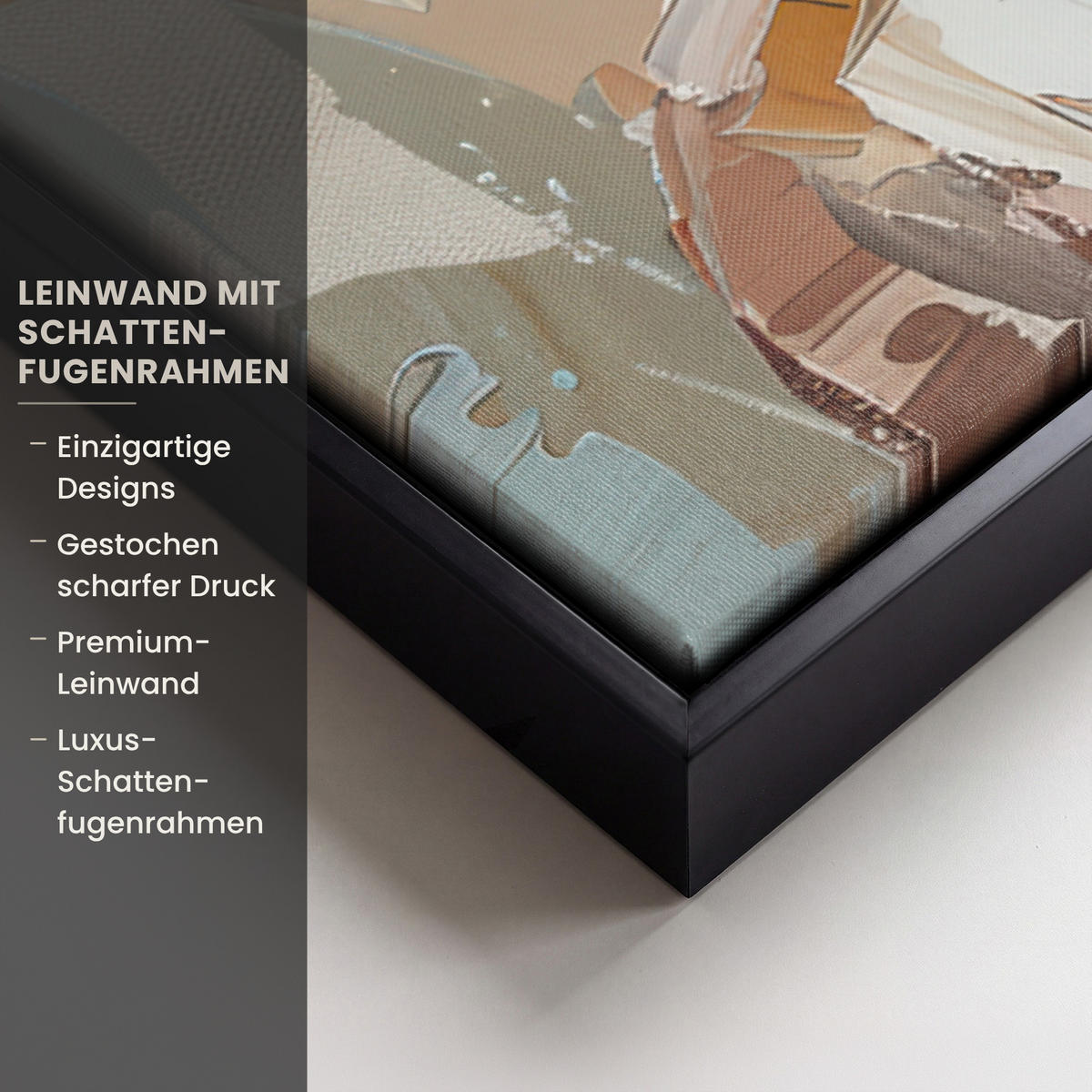 LEINWAND Bilder mit Rahmen - Frau - Lackierung - Porträt - Modern - 60x40 - Altrosa, Textil (60/40cm) - MuchoWow
