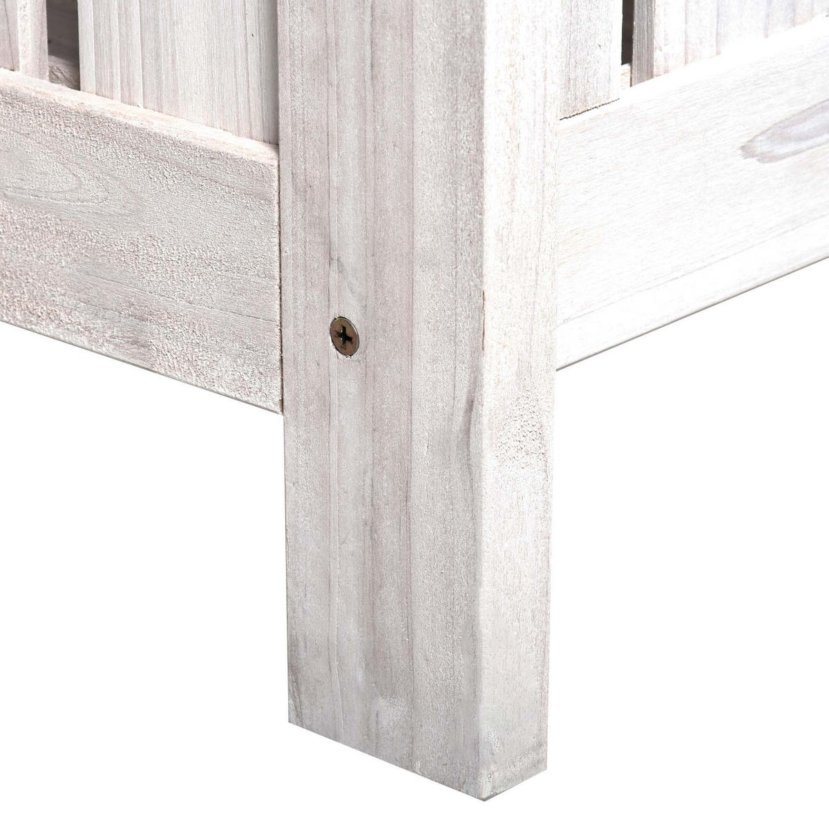 GARTENBANK 115x61x85 cm Holz Stauraum - Weiß, Holz (115/85/61cm) - LEBENLANG