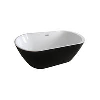 FREISTEHENDE BADEWANNE CODO - Schwarz - Schwarz, Keramik (170/58/80cm) - Home Deluxe