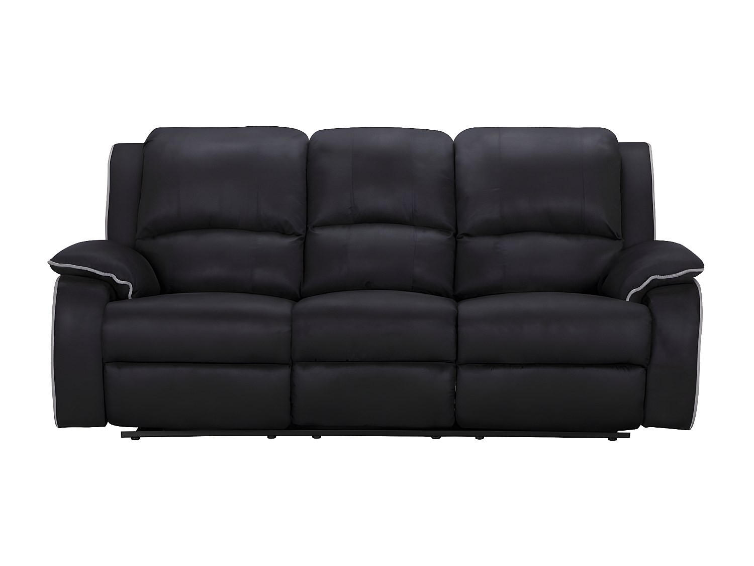 Vente-Unique Relaxsofa Schwarz 210x99x96 cm