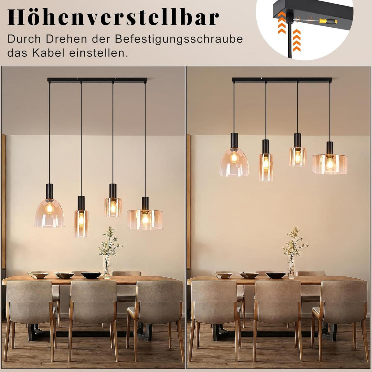 PENDELLEUCHTE 25/86.1/180.5cm - Schwarz, Metall (86.1/25/180.5cm) - Nettlife