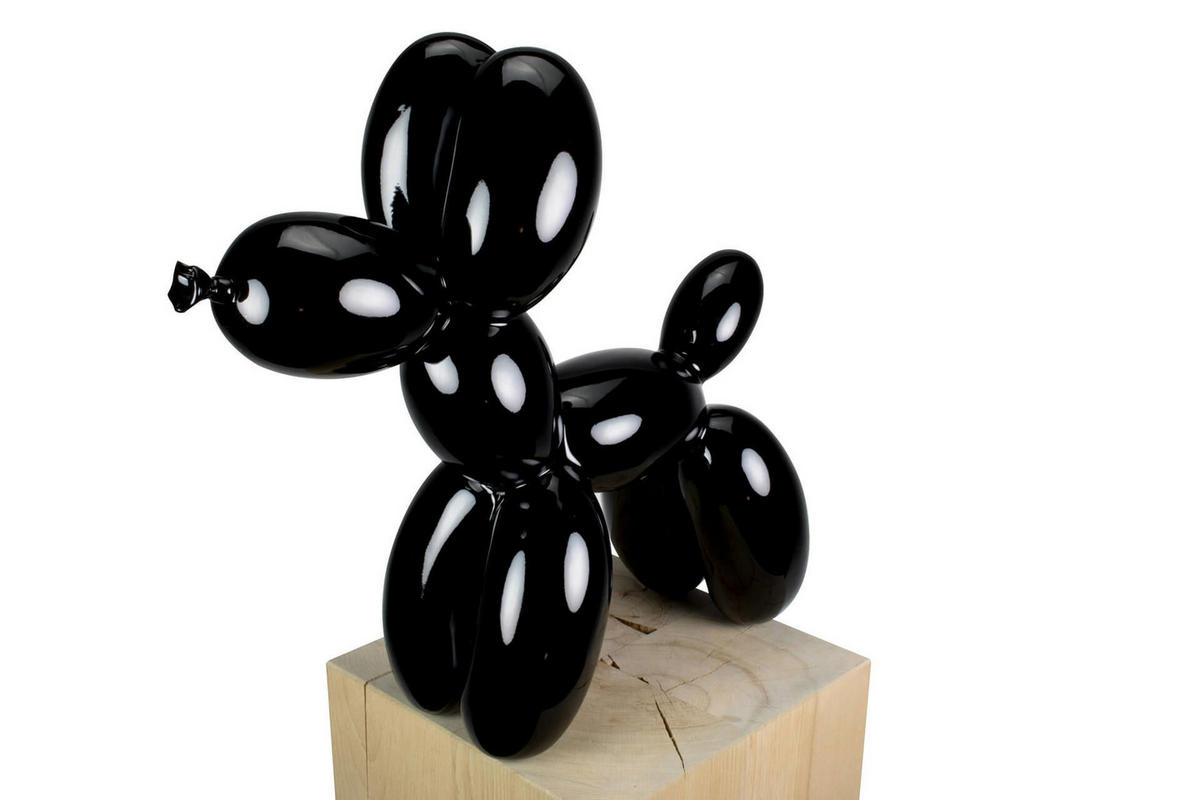 SKULPTUR Schwarz 50/46 cm - Schwarz, Stein (3.8/46/18cm) - KUNSTLOFT