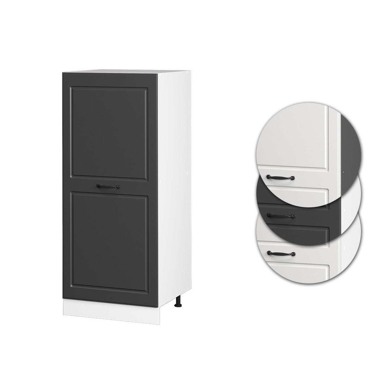 HOCHSCHRANK R-Line Anthrazit Landhaus 60 cm - Dunkelgrau/Anthrazit, Holzwerkstoff (60/143/57cm) - Vicco