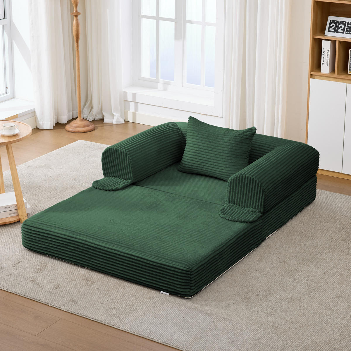 SITZGARNITUR DE-35226 3-Sitzer Grün - Grün, Textil (78/65/190cm) - ComfortXL