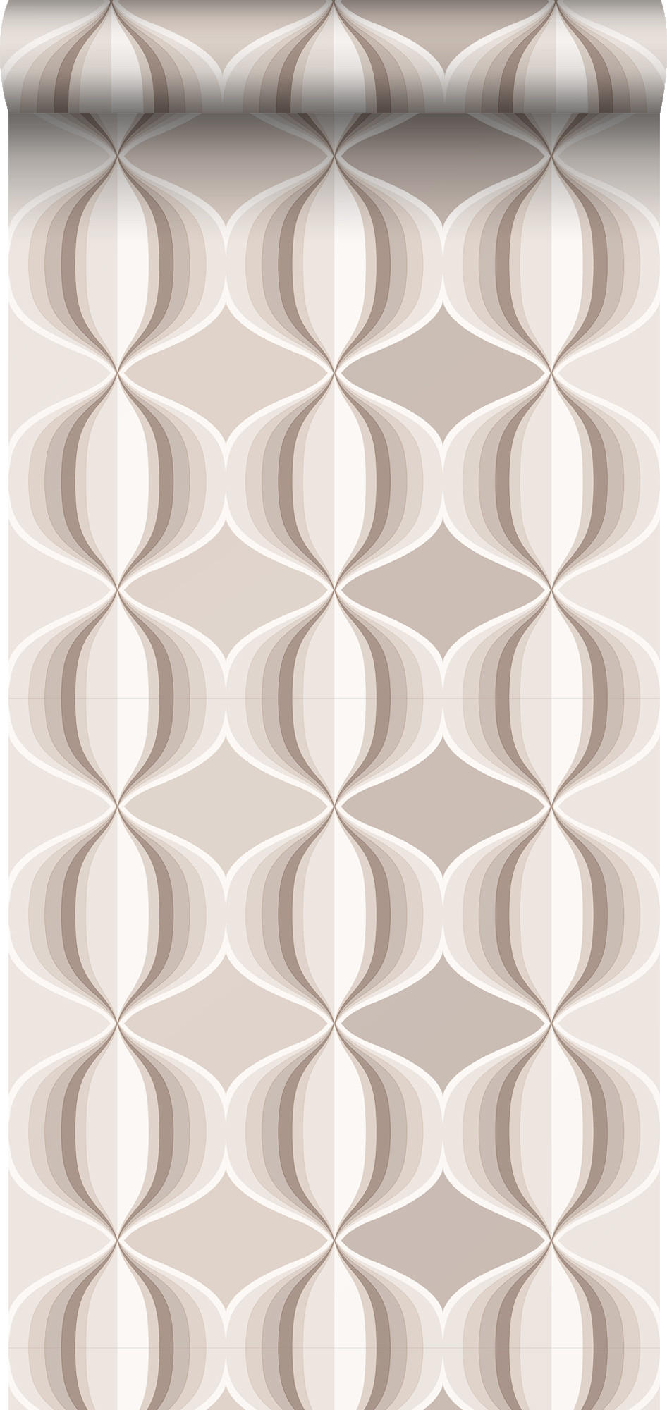 TAPETE grafisches Muster 53 cm x 10.05 m - Braun, Papier (53/1000cm) - Sanders & Sanders
