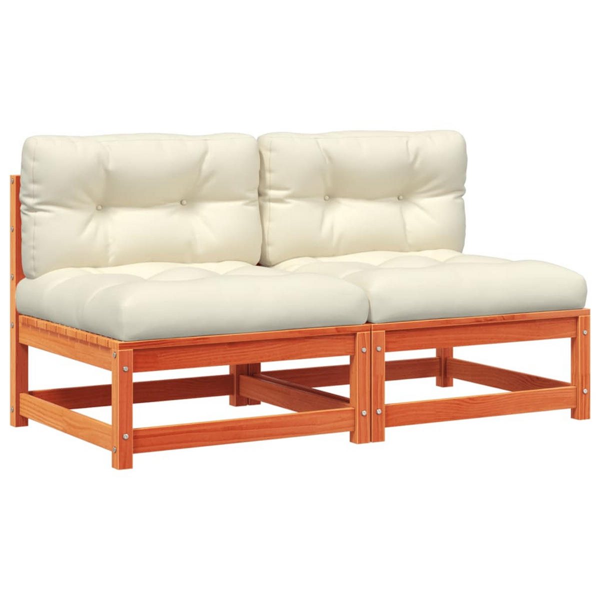 GARTENSOFA CYVAD 70/67/70 cm （2-SITZER） - Braun, Holz (70/67/70cm) - ZMH