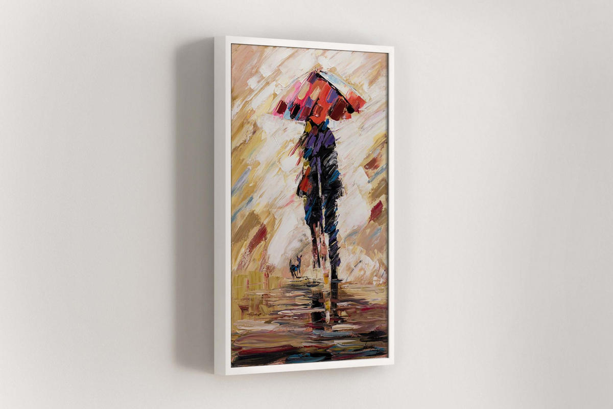 OLEJOMALBA 60/90 cm, Město a architektura - různobarevná, dřevo/textil (60/90cm) - KUNSTLOFT