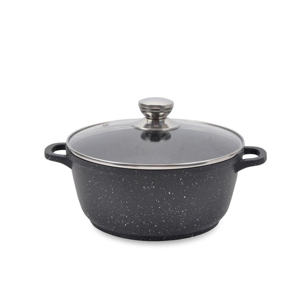 TOPF Graphit 38/28/12 cm MR4228 - Graphitfarben, Metall (28cm) - Maestro 