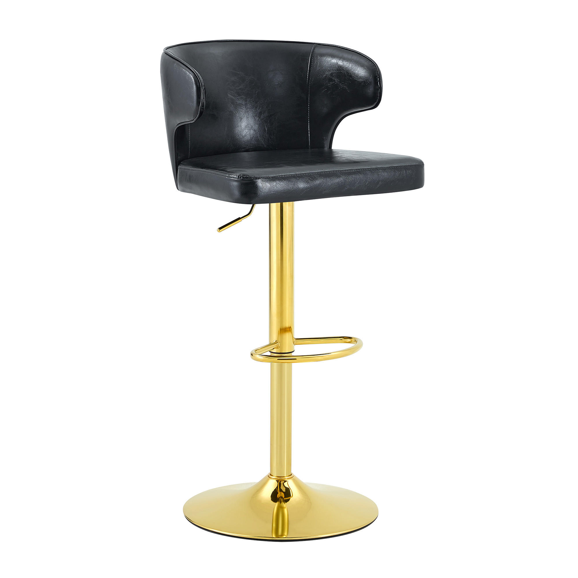 BARHOCKER DE-36724 2er-Set höhenverstellbar mit 360°-Drehung Schwarz - Schwarz, Metall (45/110/49.7cm) - ComfortXL