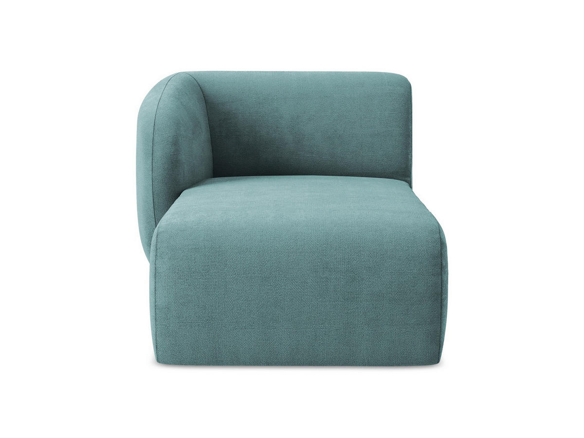 SOFAELEMENT Links Chenille Stoff Blau - Blaugrau/Schwarz, Holzwerkstoff/Kunststoff (91/75/166cm) - Makamii