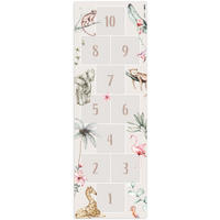 KINDERTEPPICH Hüpf - Tiere - Safari - Aquarell - Kinder 90x270 cm - Multicolor, Kunststoff (90/270cm) - MuchoWow