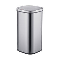 SENZOROVÝ kôš - strieborná, kov/plast (25/52.5/25cm) - Relaxdays